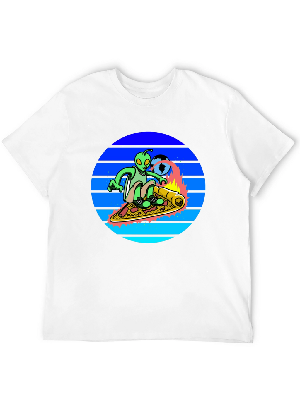Alien Pizza Surfer T-Shirt