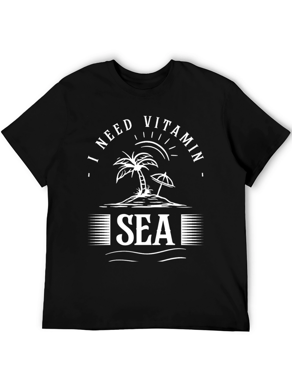 Vitamin Sea Black Graphic T-Shirt