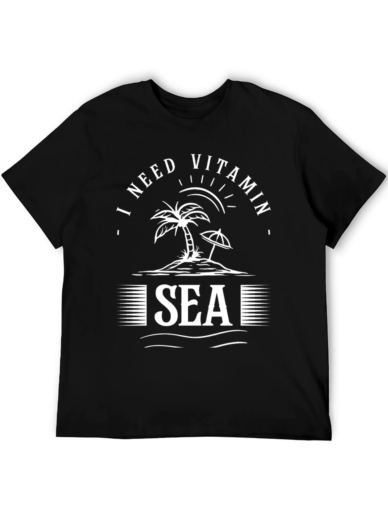 Vitamin Sea Black Graphic T-Shirt
