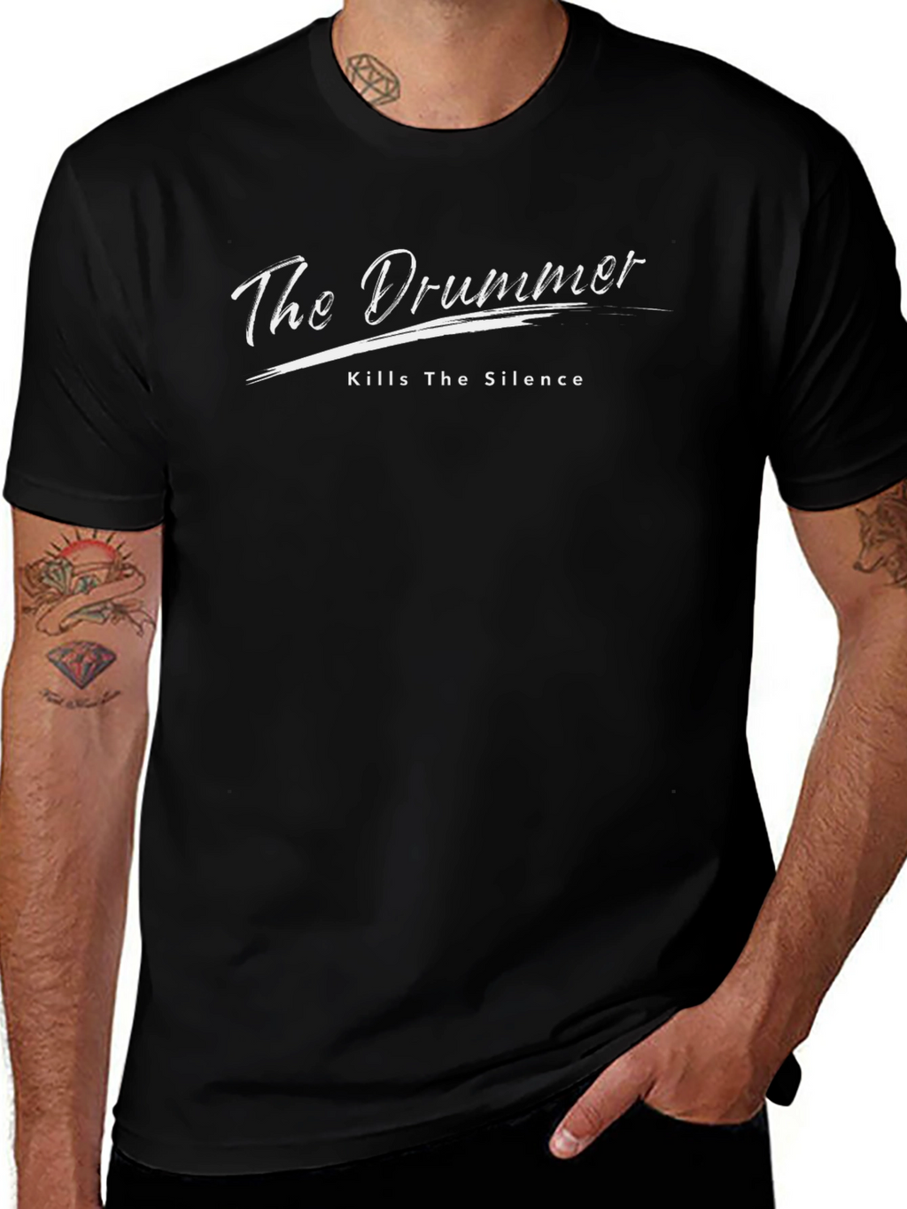 The Drummer Kills The Silence Black T-Shirt