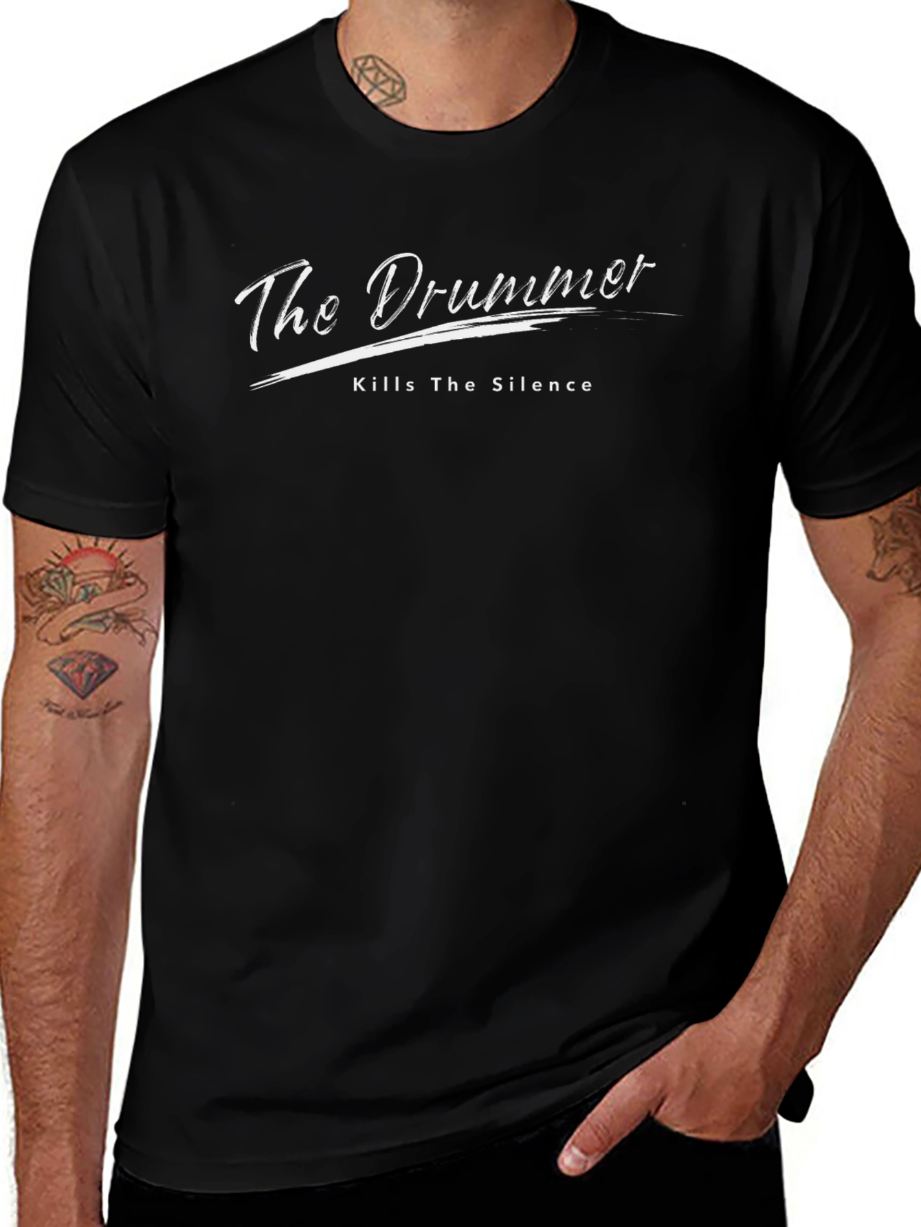 The Drummer Kills The Silence Black T-Shirt