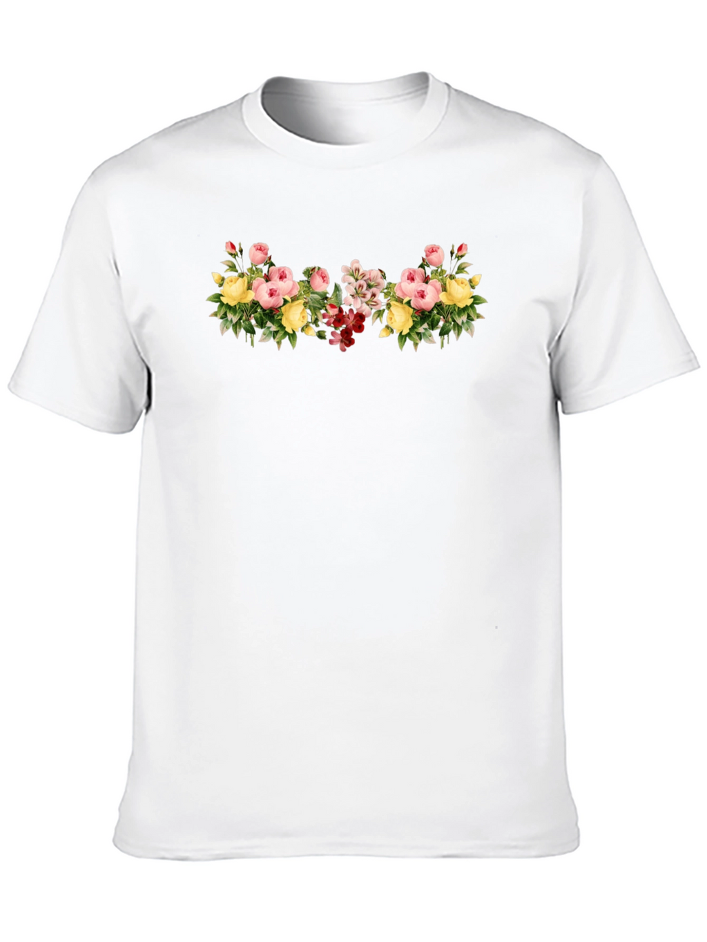 Floral Bouquet Graphic Tee - Black