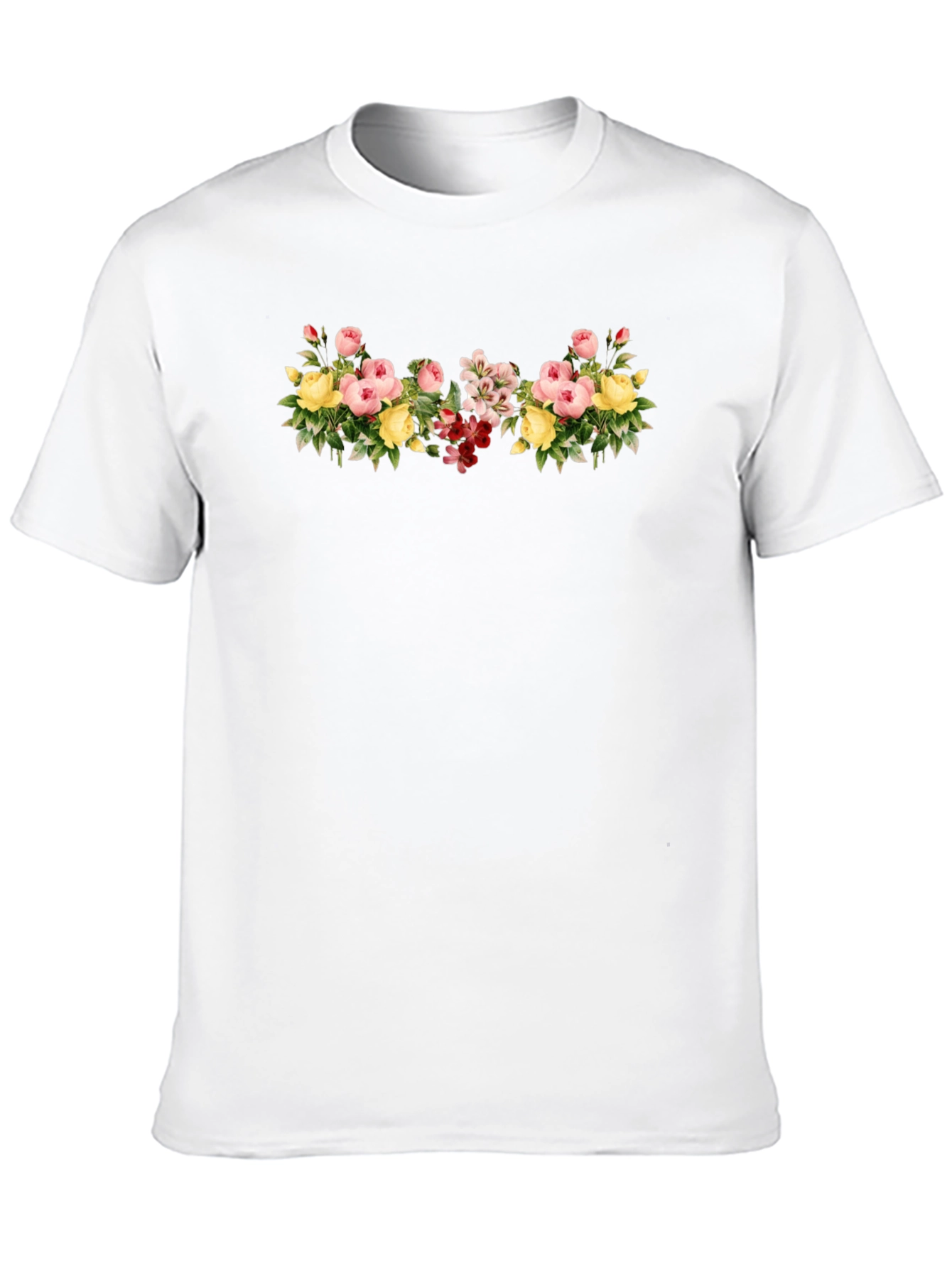 Floral Bouquet Graphic Tee - Black