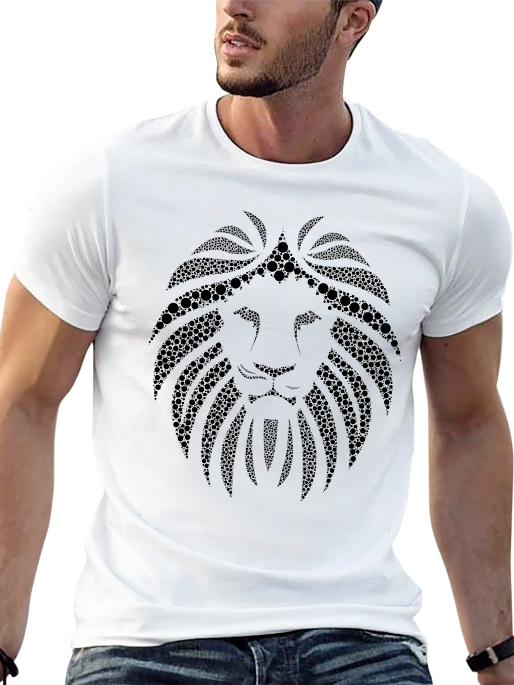 Lion Art Black T-Shirt