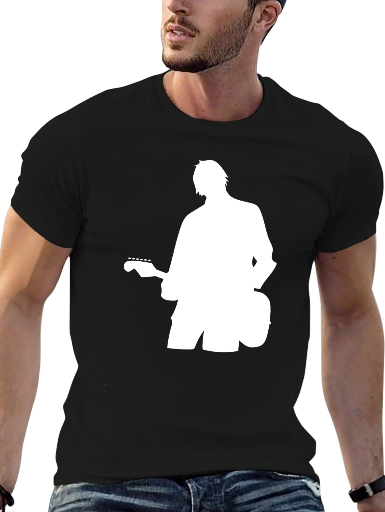Guitarist Silhouette Black T-Shirt