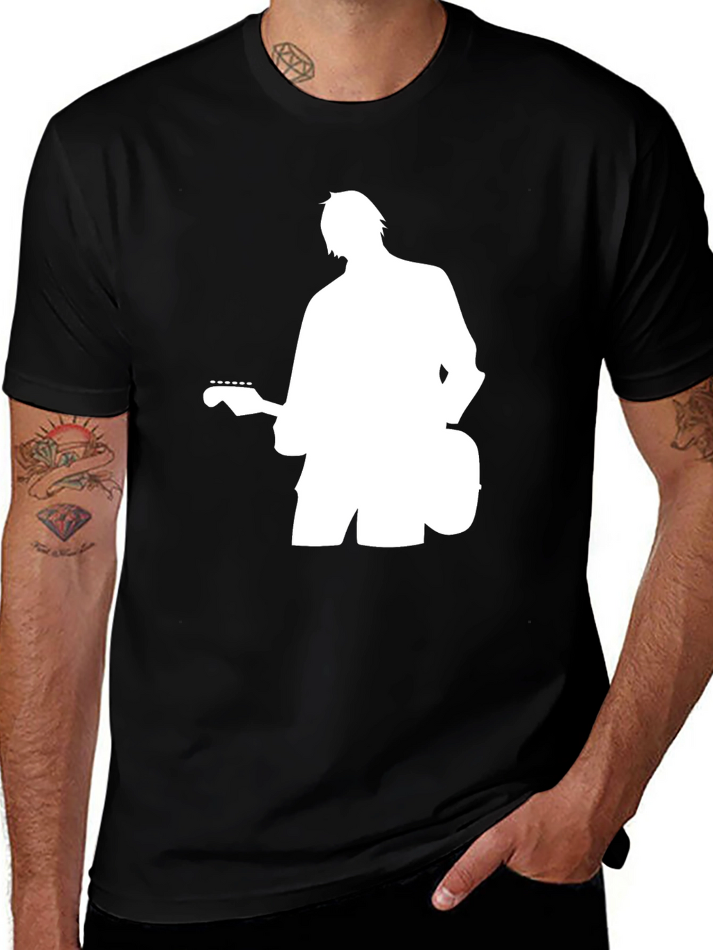 Guitarist Silhouette Black T-Shirt