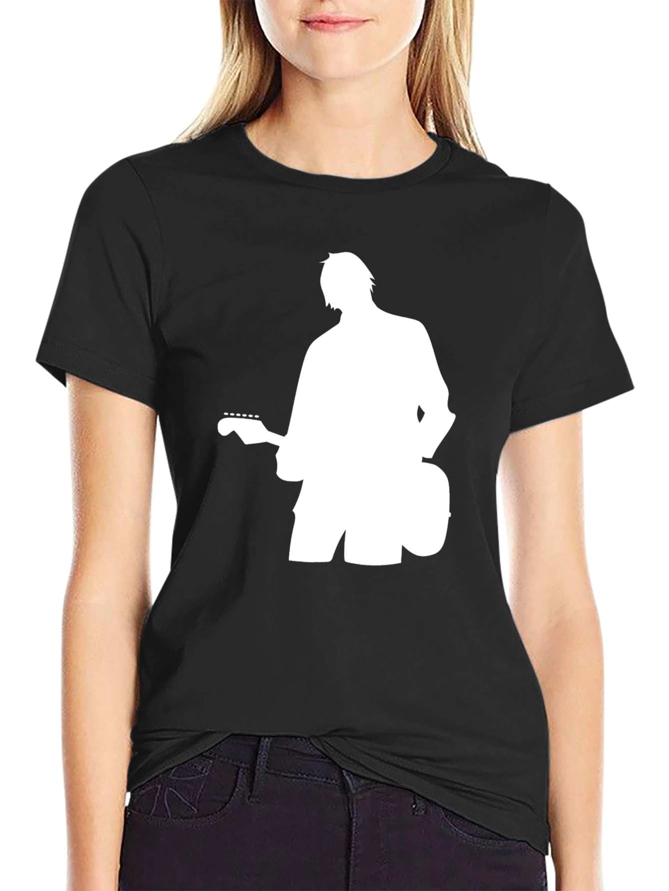 Guitarist Silhouette Black T-Shirt