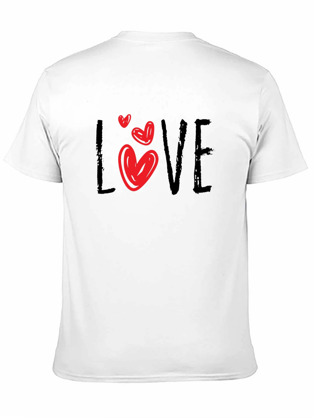 Love Heart Graphic Black T-Shirt
