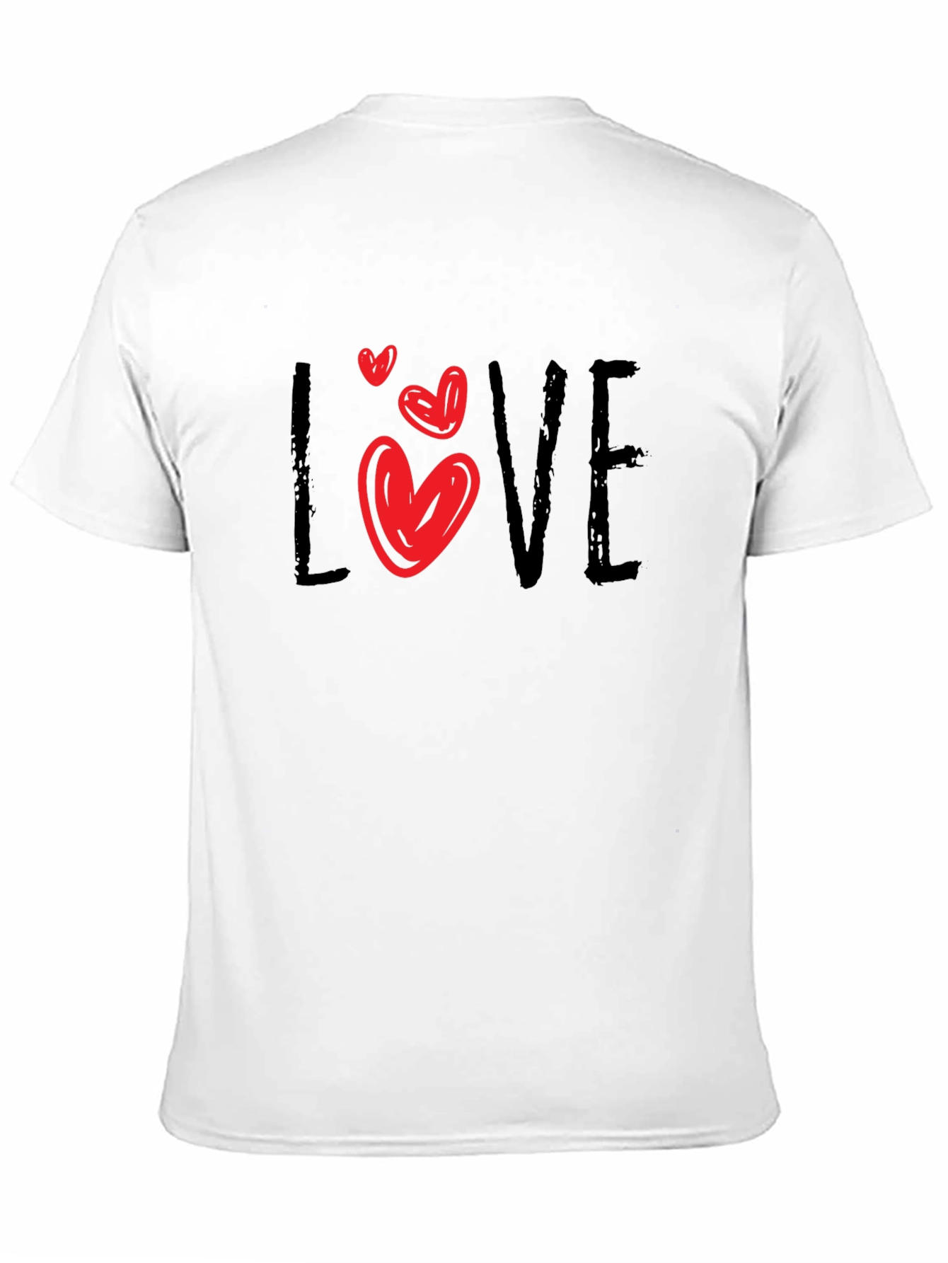 Love Heart Graphic Black T-Shirt