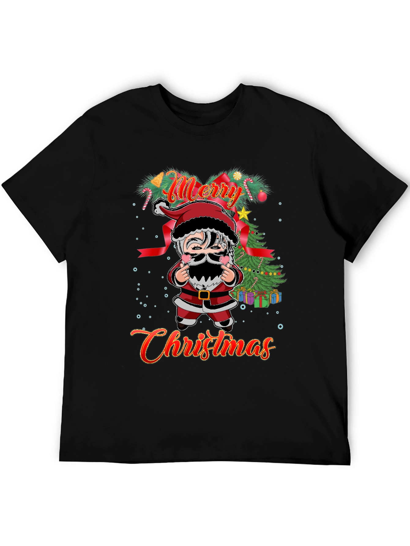 Merry Christmas Santa Graphic T-Shirt