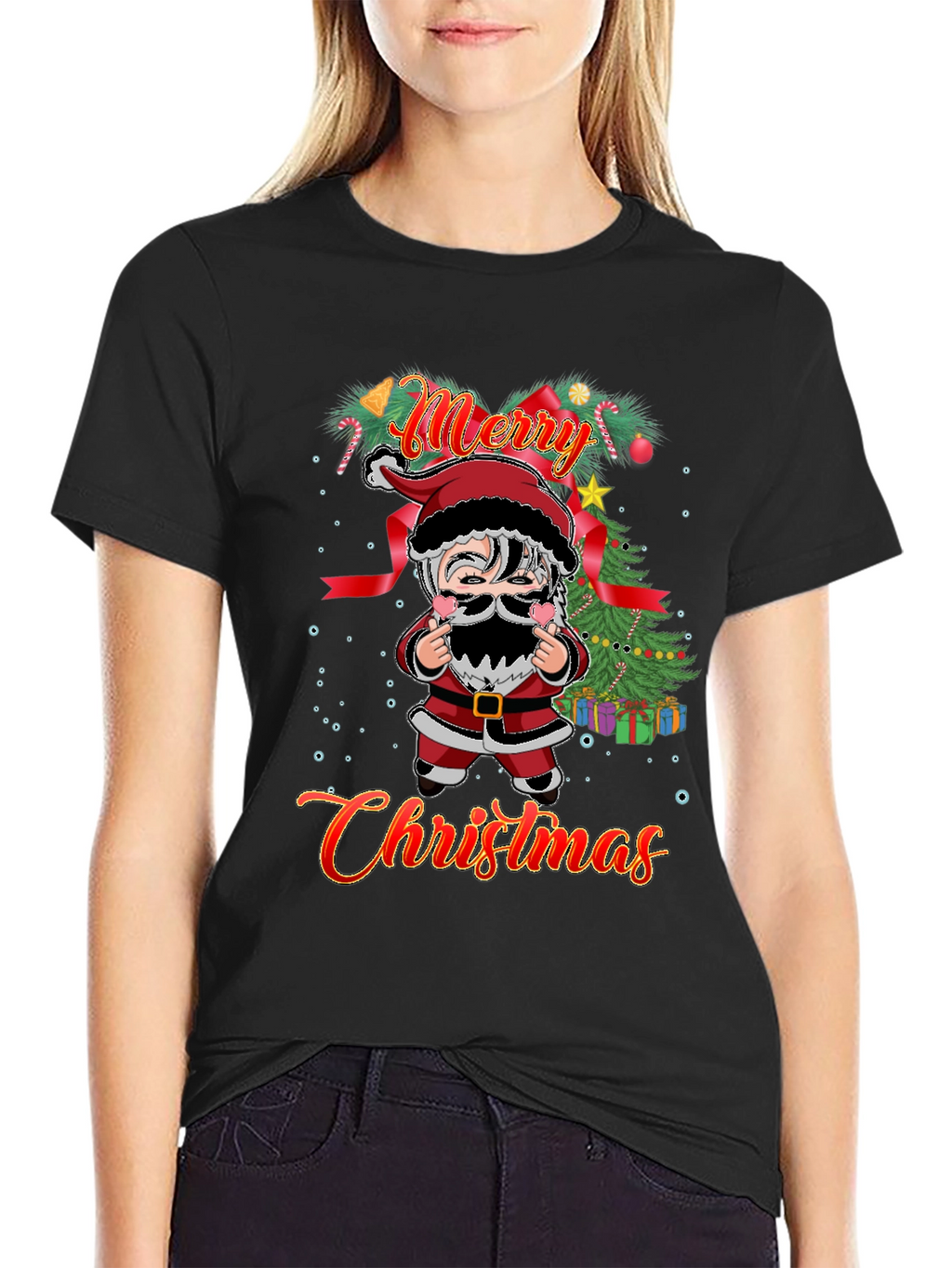 Merry Christmas Santa Graphic T-Shirt
