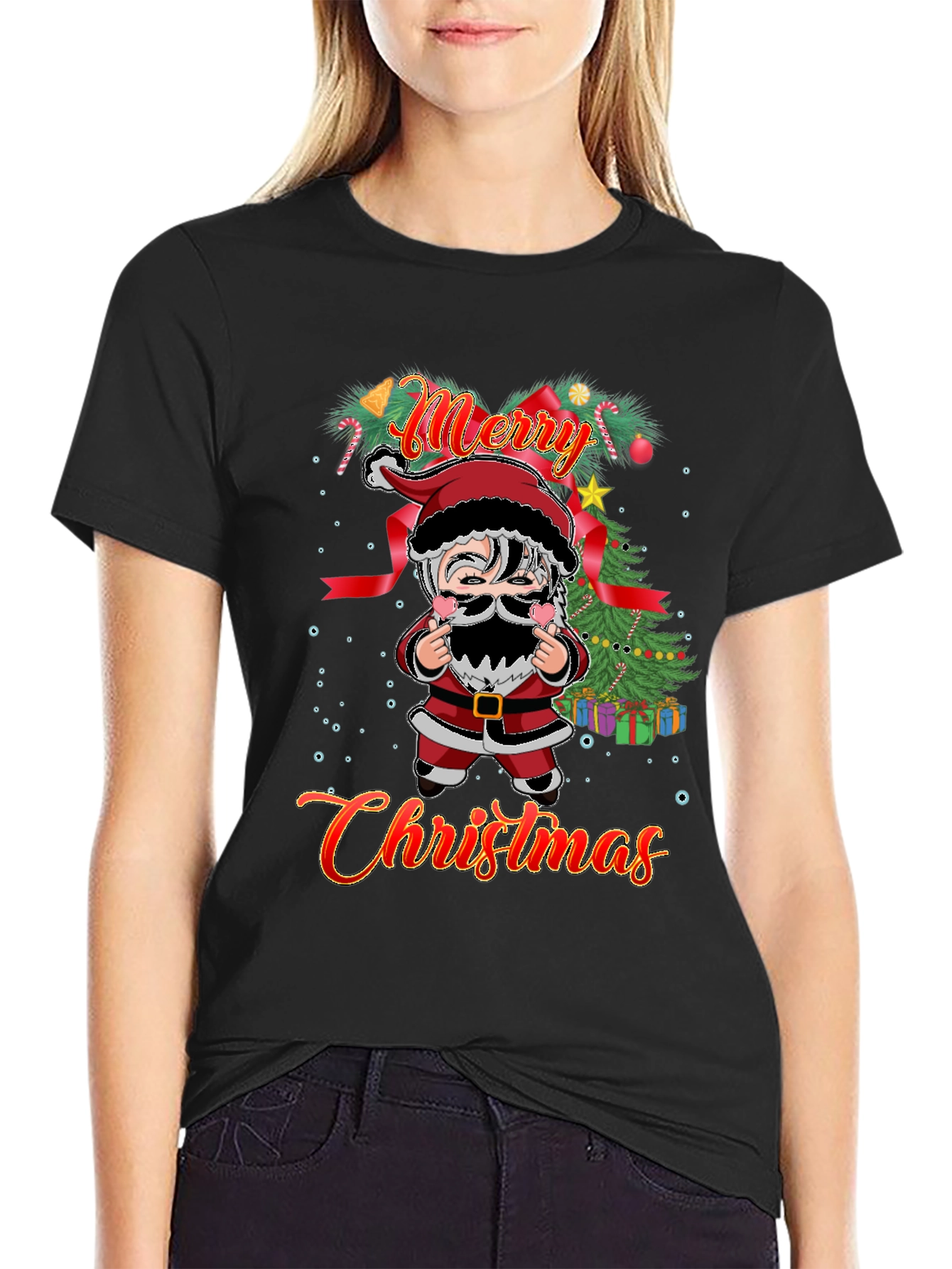Merry Christmas Santa Graphic T-Shirt