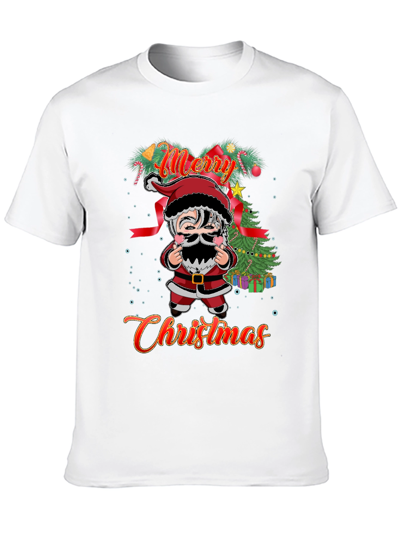 Merry Christmas Santa Graphic T-Shirt