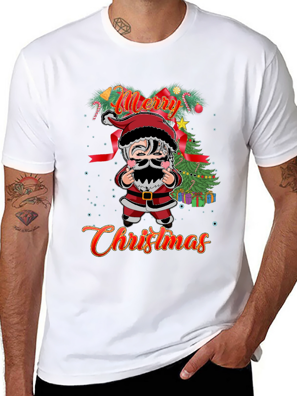 Merry Christmas Santa Graphic T-Shirt