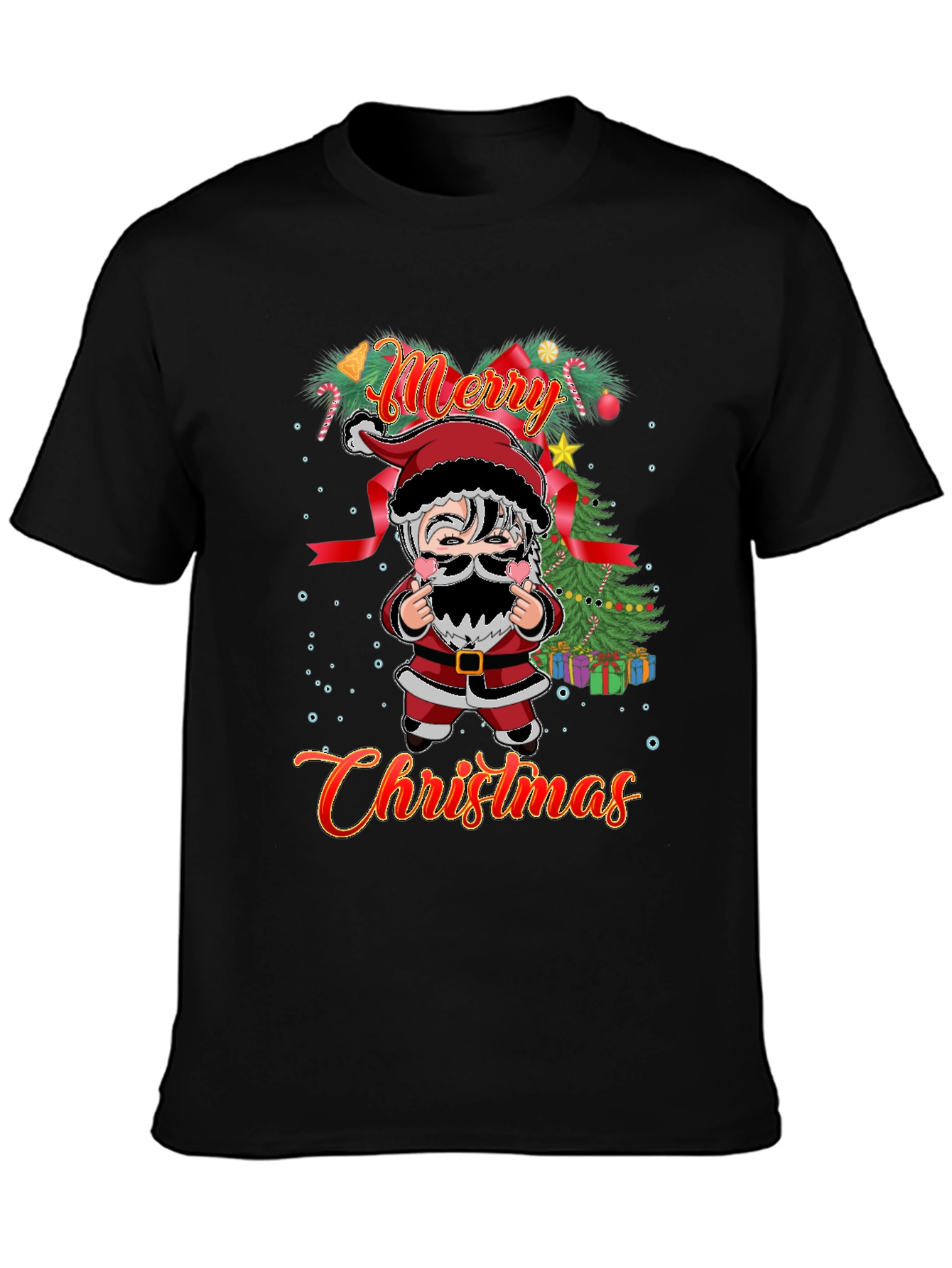 Merry Christmas Santa Graphic T-Shirt