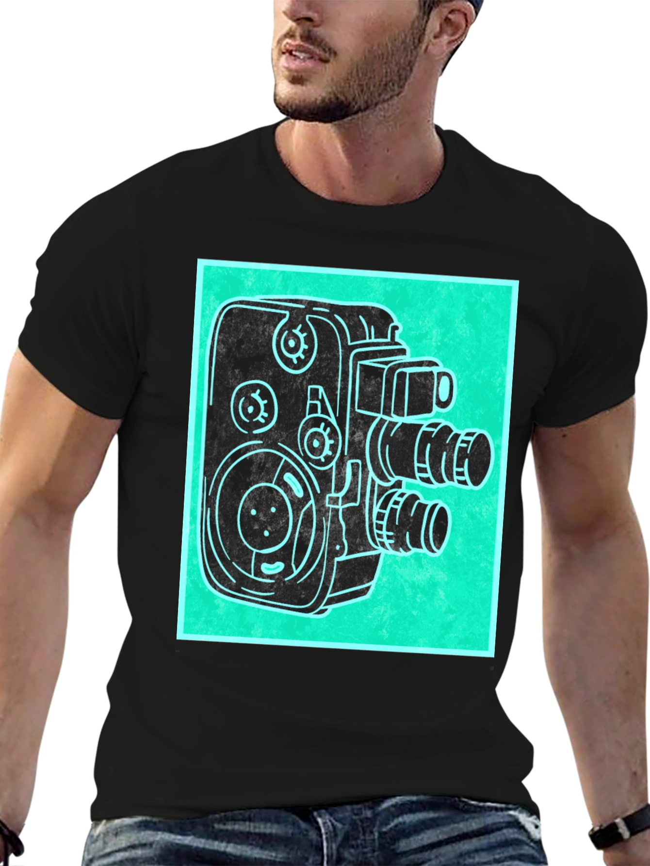 Retro Camera Graphic Tee - Vintage Style T-Shirt