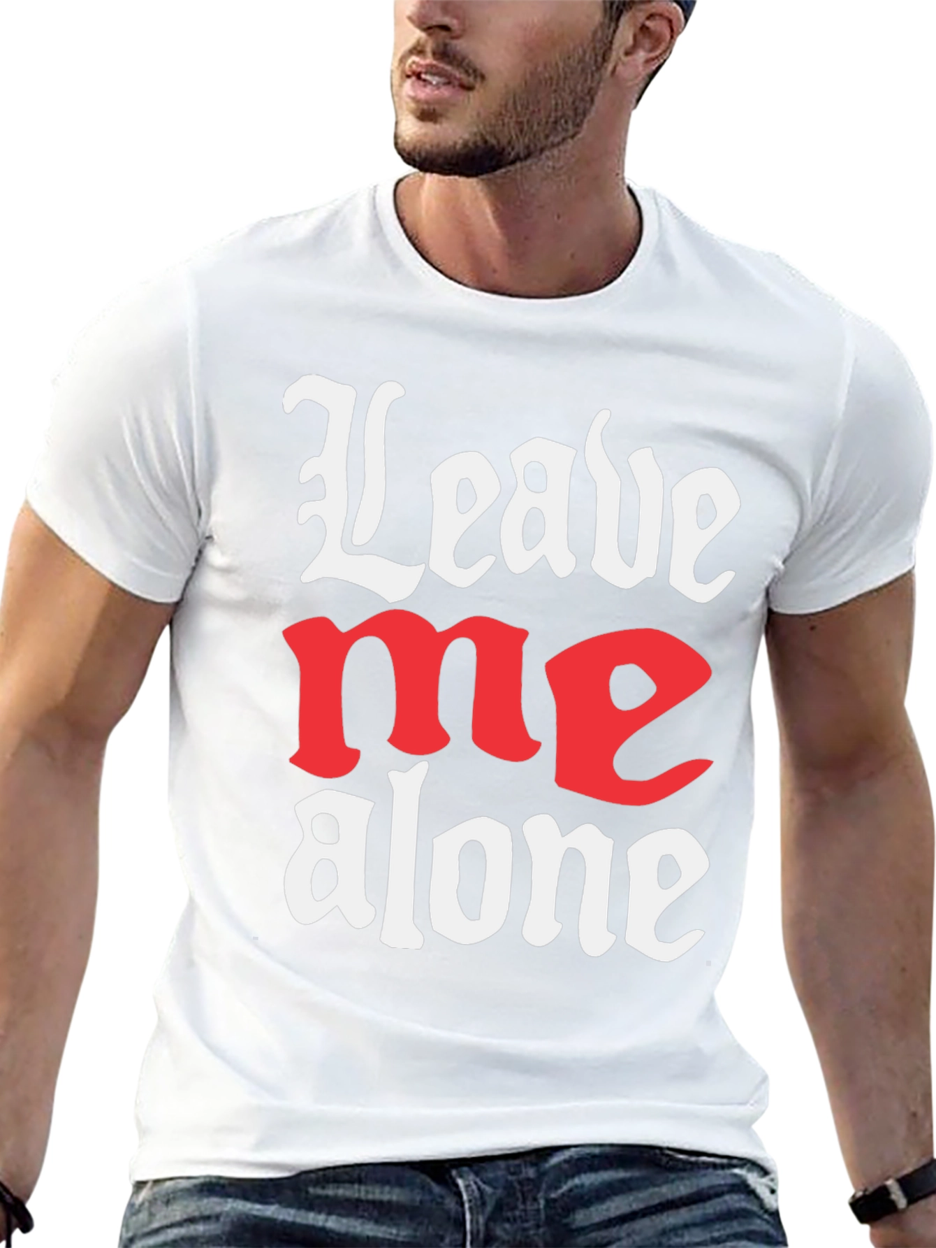 Leave Me Alone Graphic T-Shirt - Black