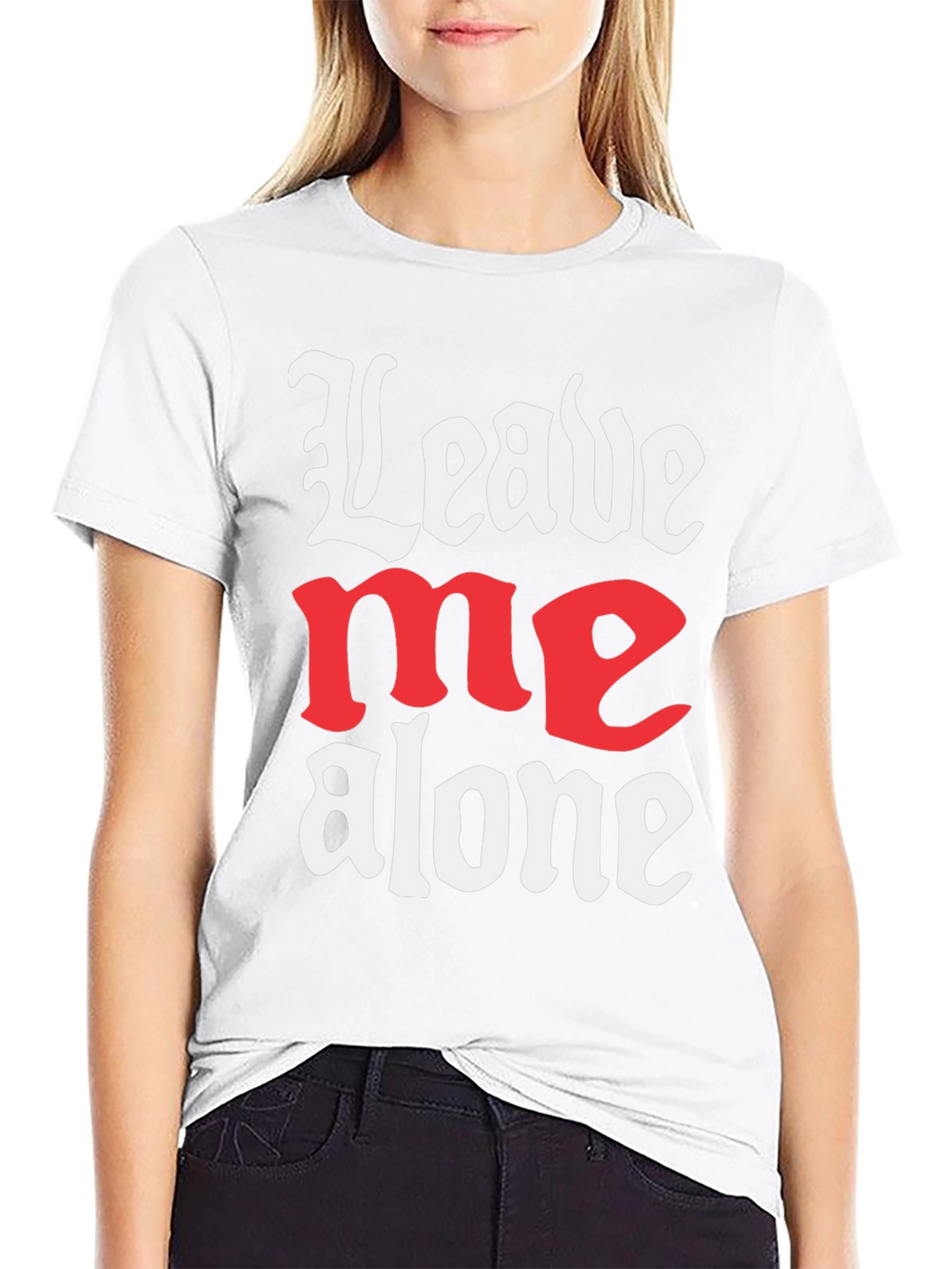 Leave Me Alone Graphic T-Shirt - Black