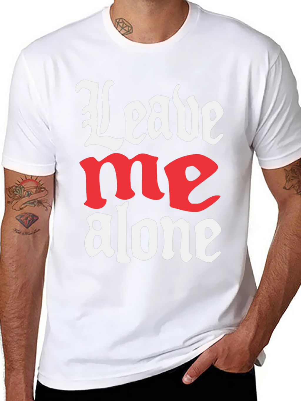 Leave Me Alone Graphic T-Shirt - Black