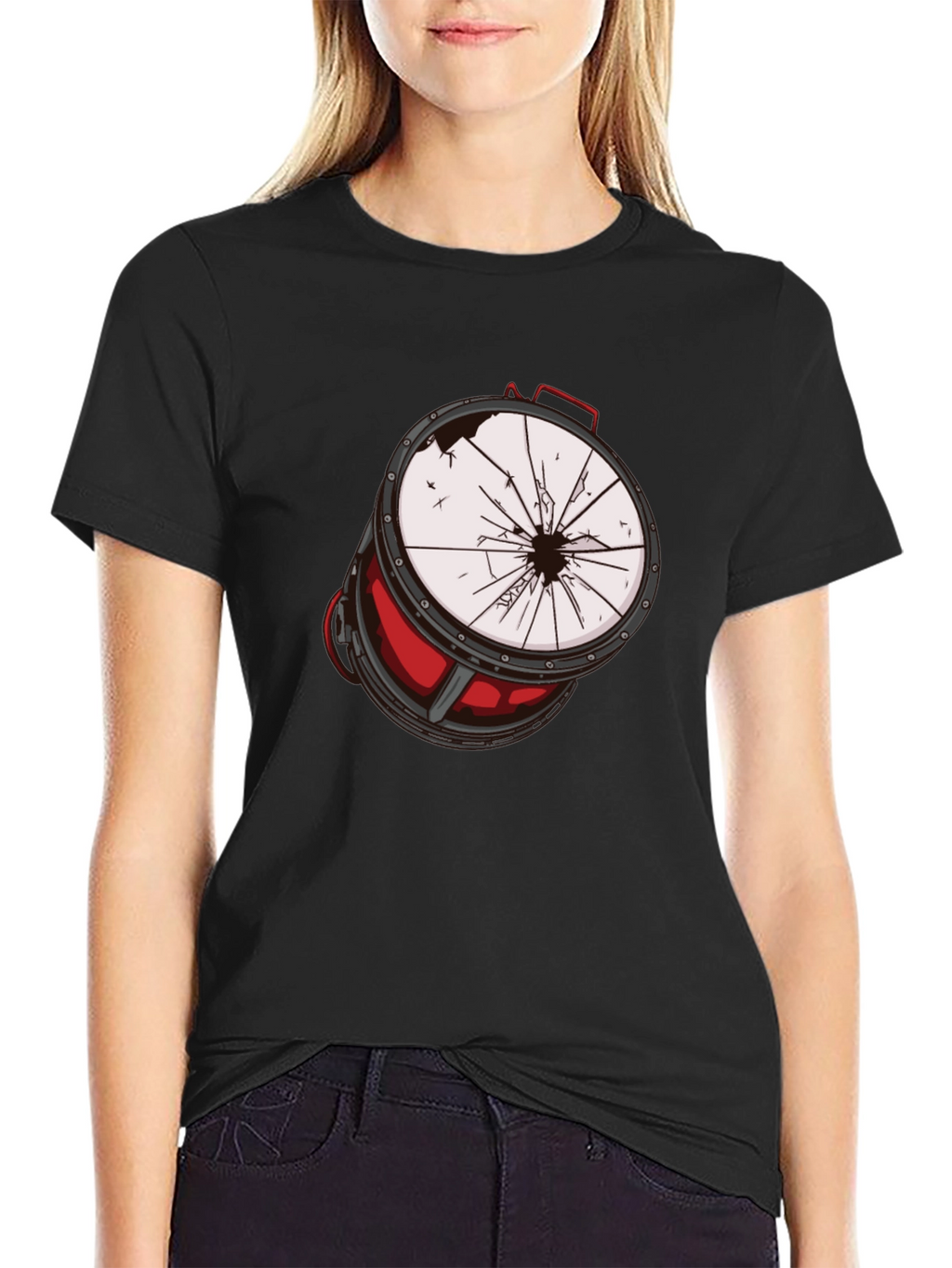 Broken Drum Graphic Tee - Rock & Roll Style