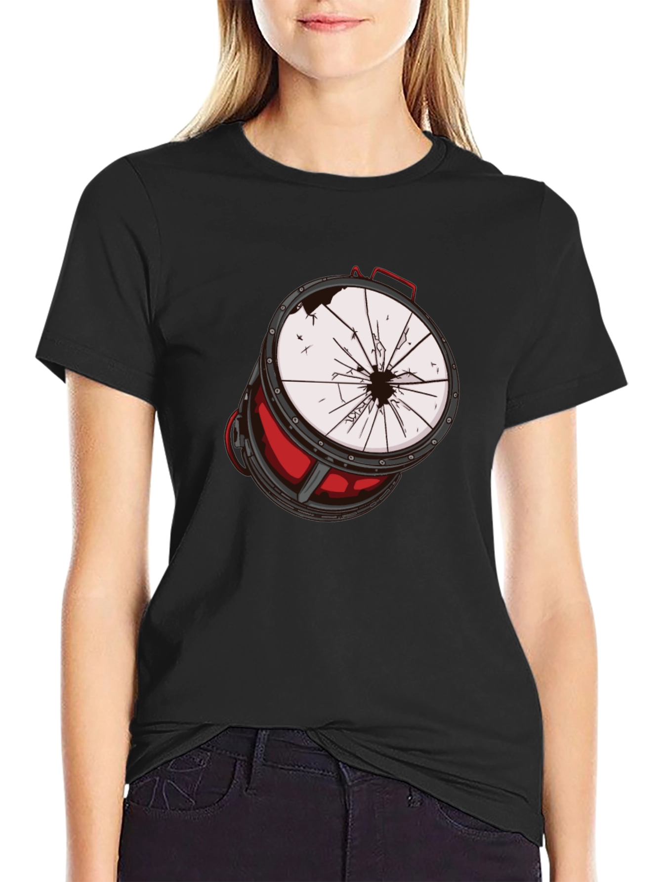 Broken Drum Graphic Tee - Rock & Roll Style