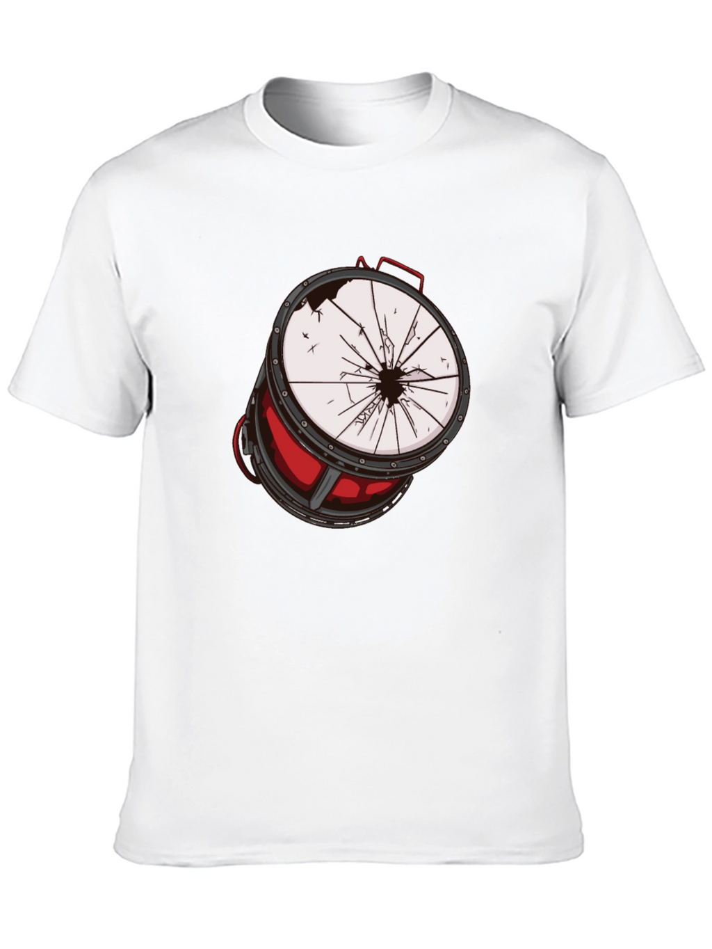 Broken Drum Graphic Tee - Rock & Roll Style