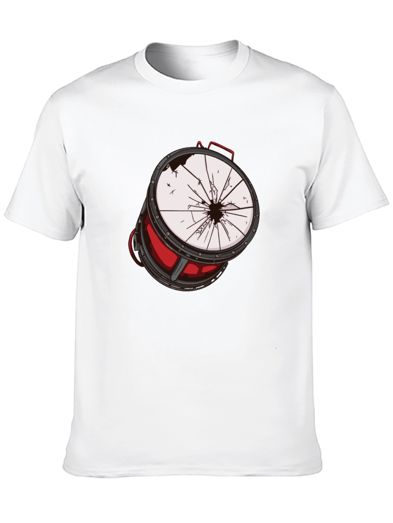Broken Drum Graphic Tee - Rock & Roll Style