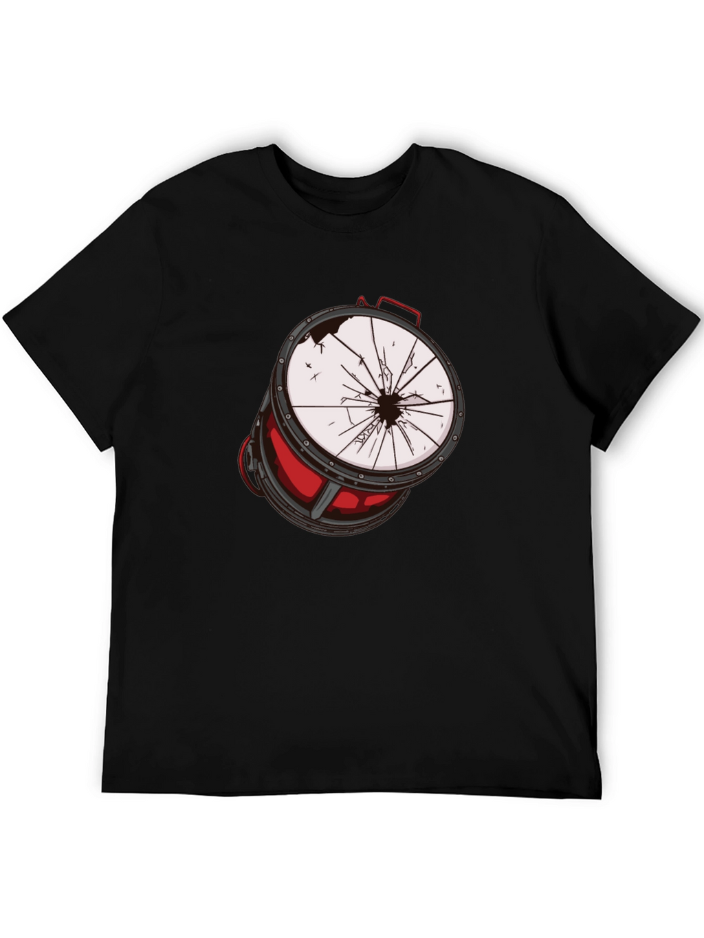 Broken Drum Graphic Tee - Rock & Roll Style