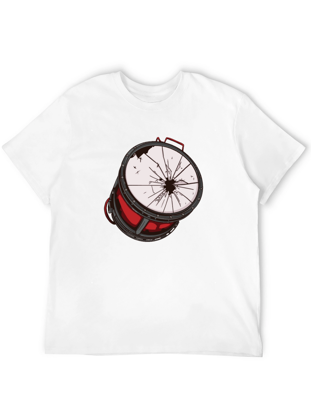 Broken Drum Graphic Tee - Rock & Roll Style