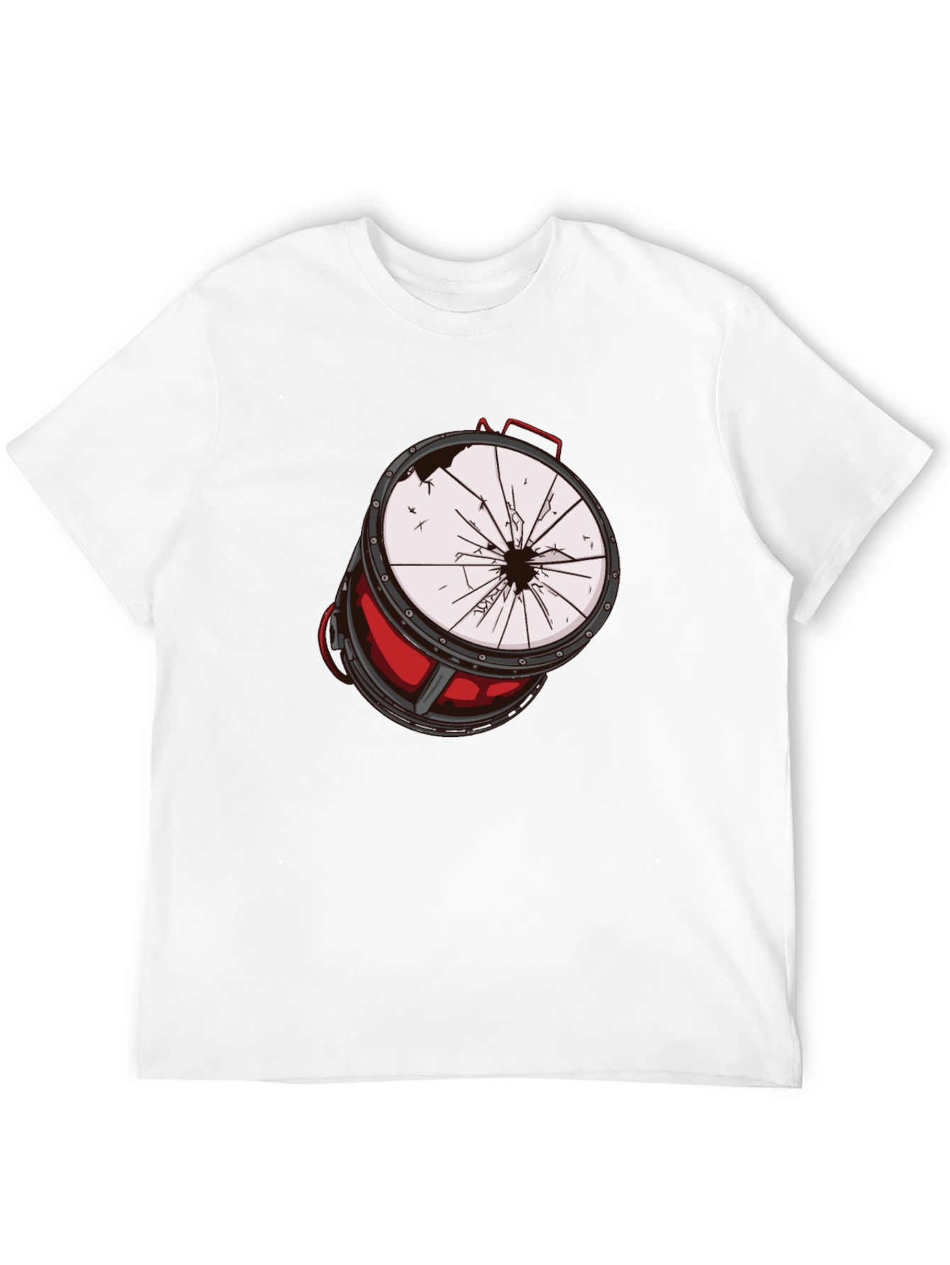 Broken Drum Graphic Tee - Rock & Roll Style