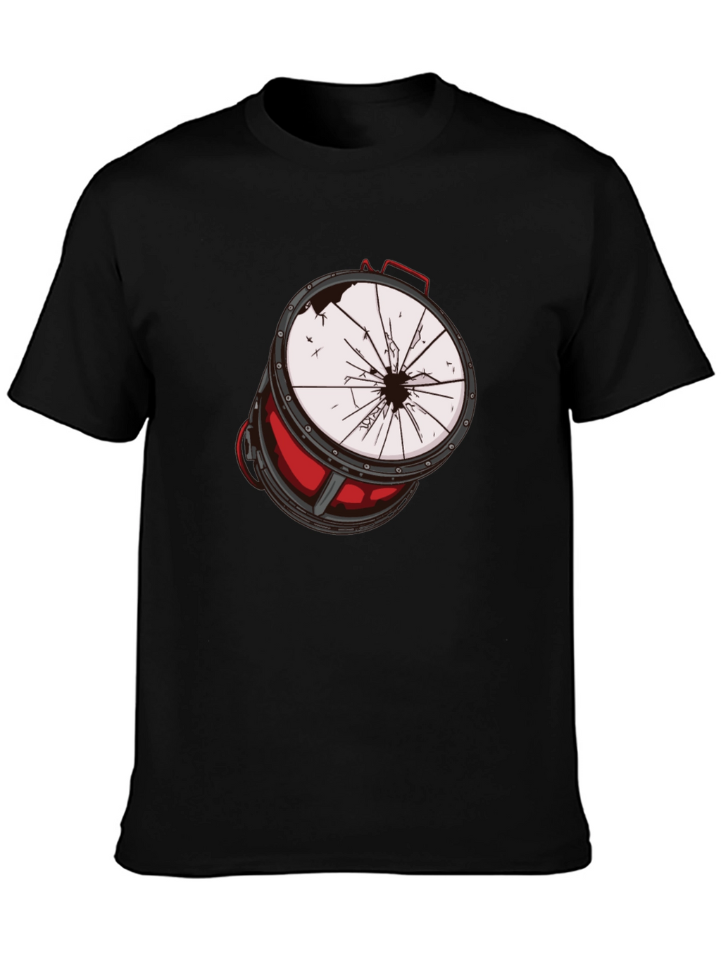 Broken Drum Graphic Tee - Rock & Roll Style