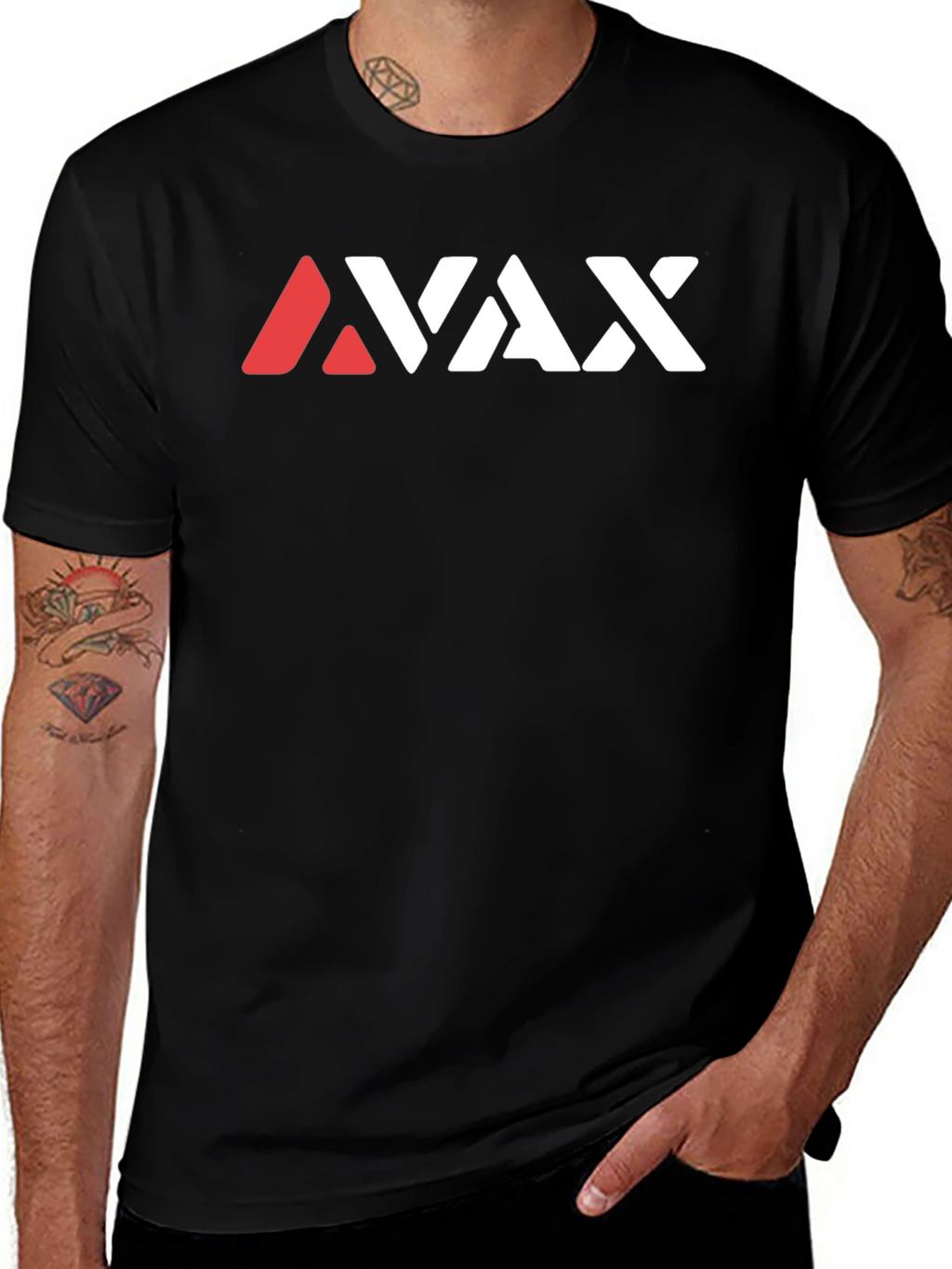 AVAX Graphic Black T-Shirt