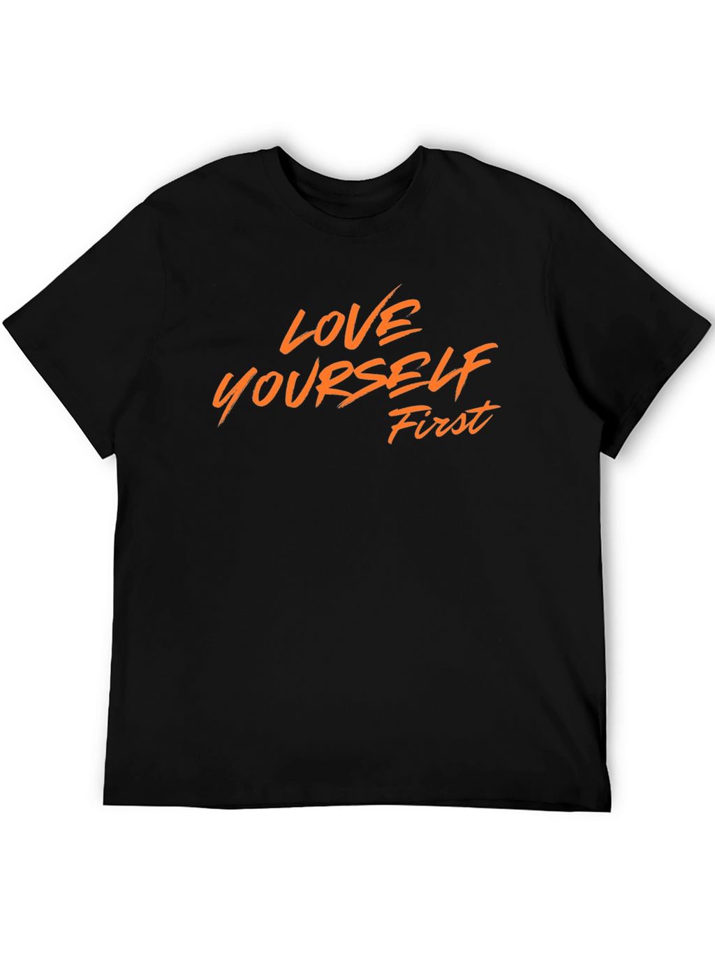 Love Yourself First Graphic Tee - Black Cotton