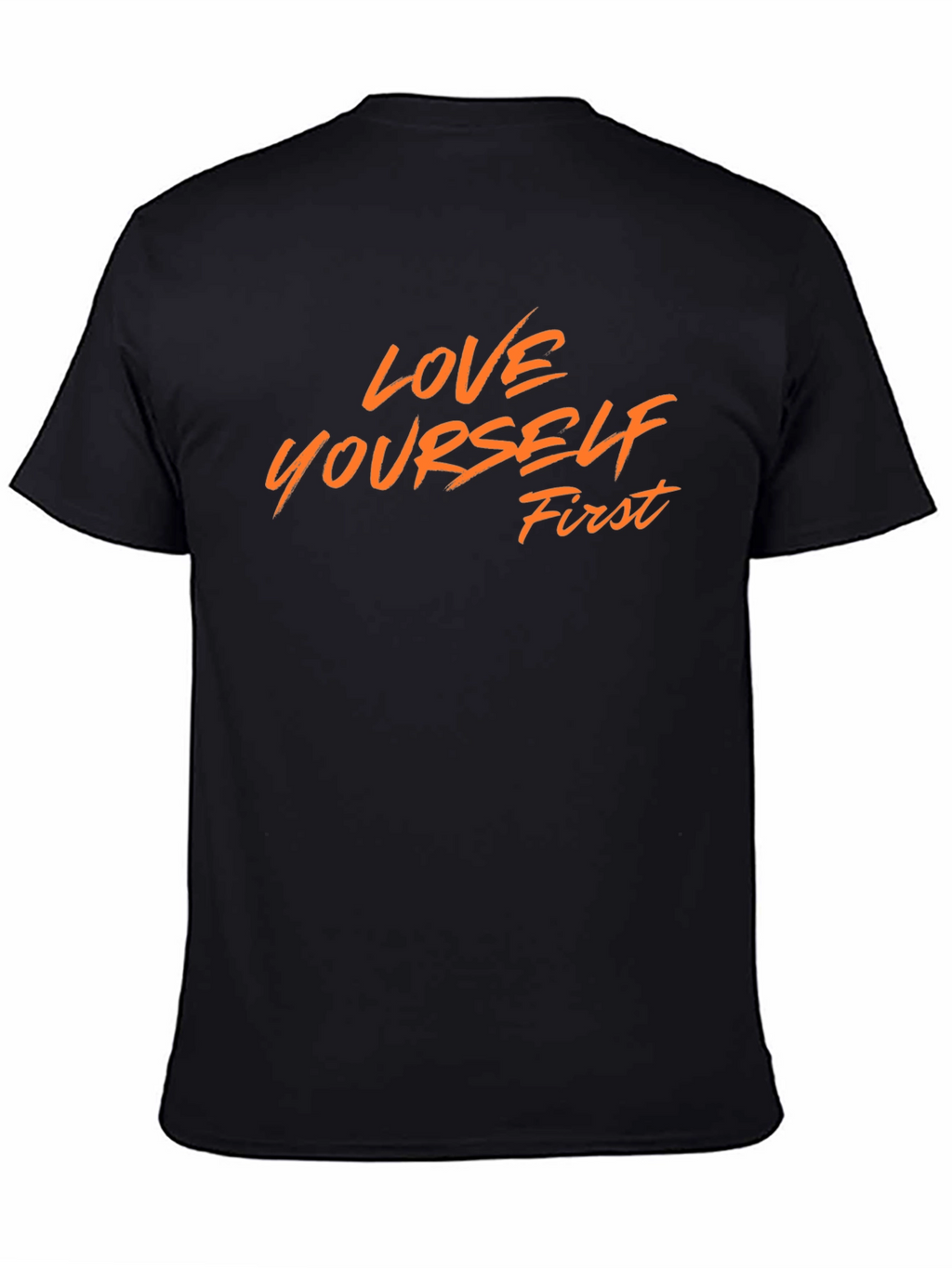 Love Yourself First Graphic Tee - Black Cotton
