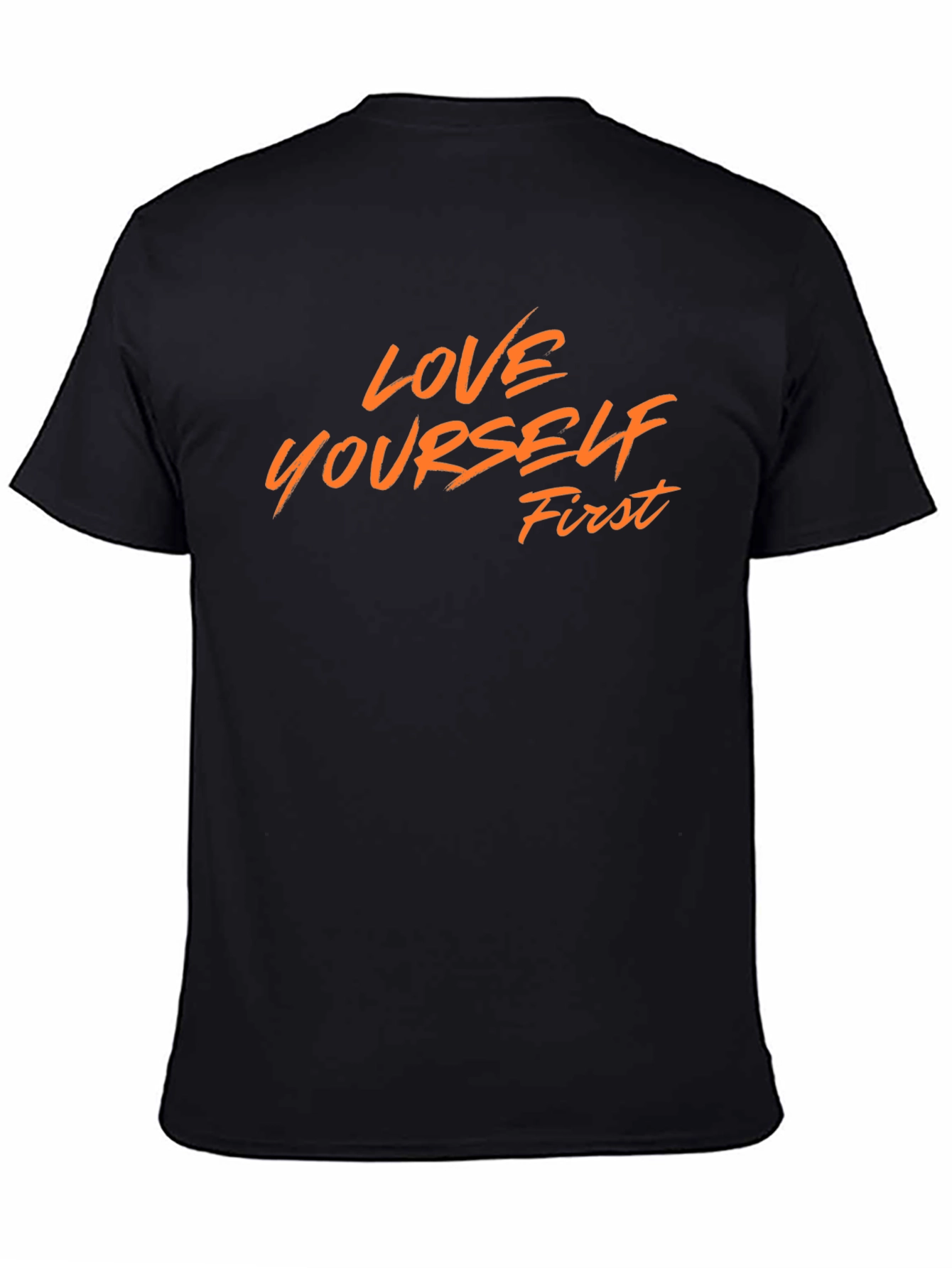 Love Yourself First Graphic Tee - Black Cotton