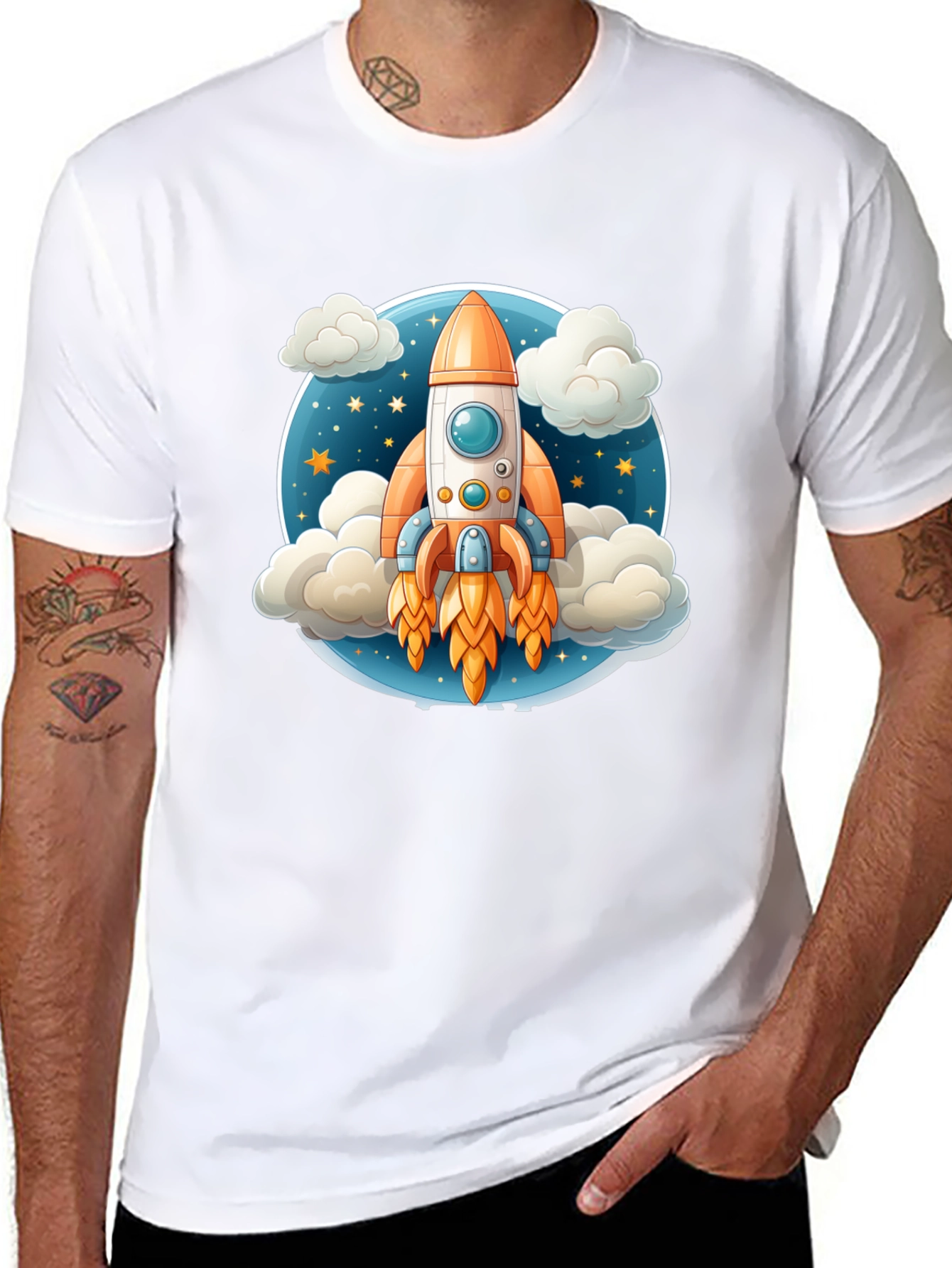 Rocket Launch T-Shirt - Galaxy Explorer Tee