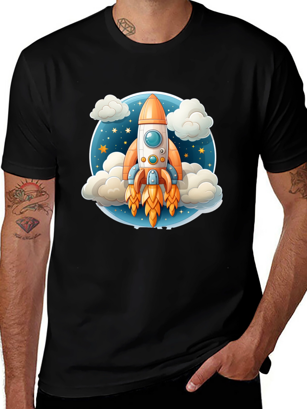 Rocket Launch T-Shirt - Galaxy Explorer Tee