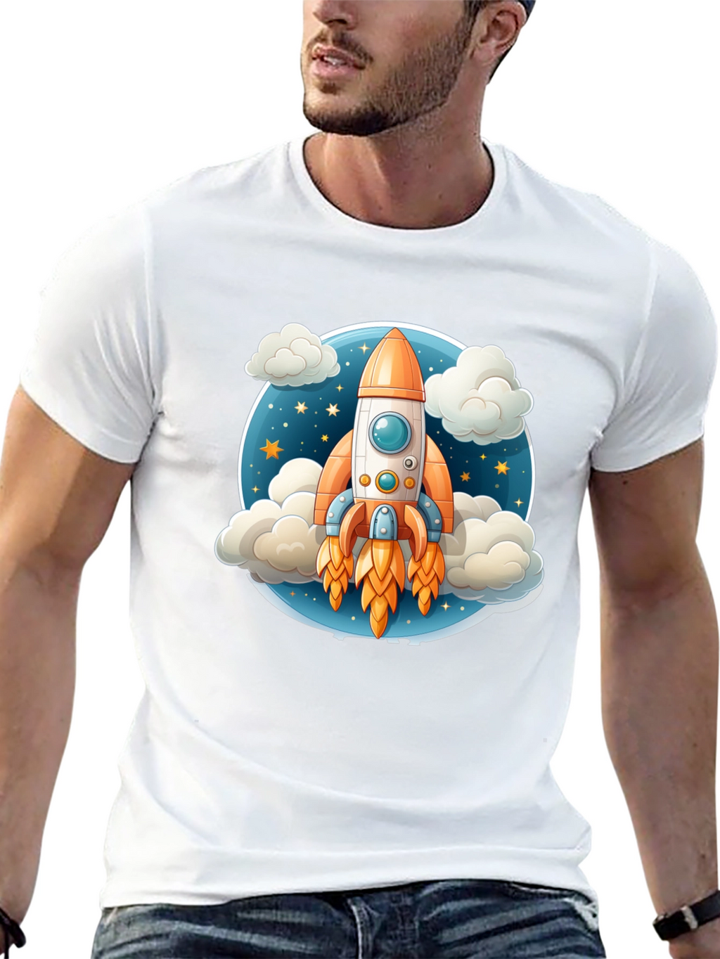 Rocket Launch T-Shirt - Galaxy Explorer Tee