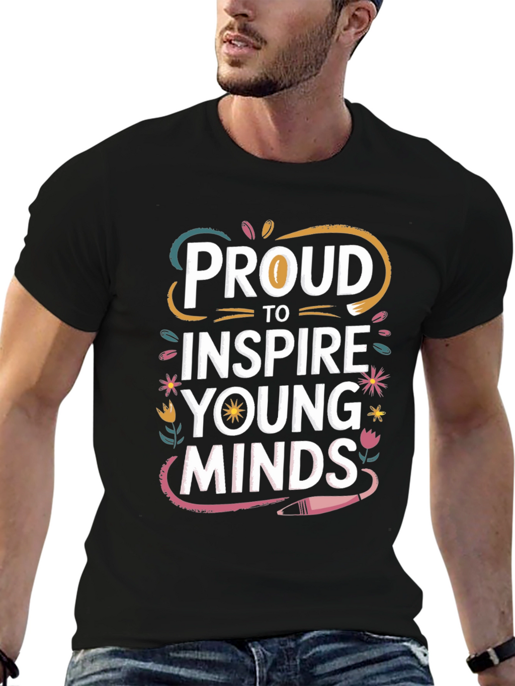 Proud to Inspire Young Minds Black T-Shirt