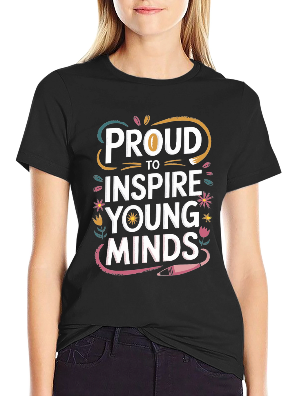 Proud to Inspire Young Minds Black T-Shirt