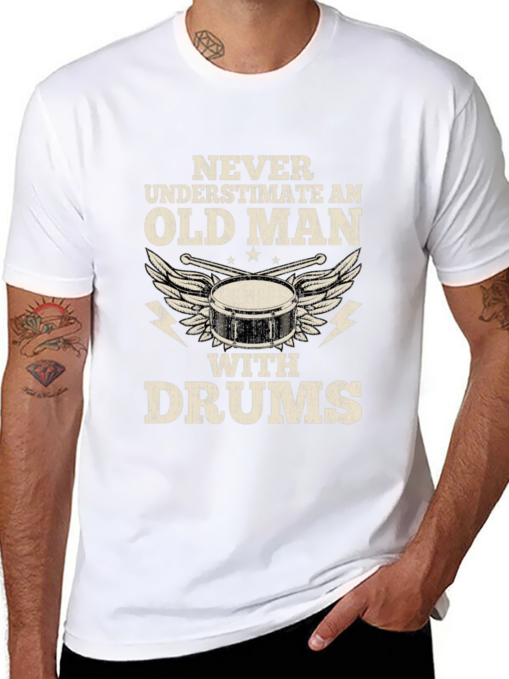 Old Man With Drums T-Shirt