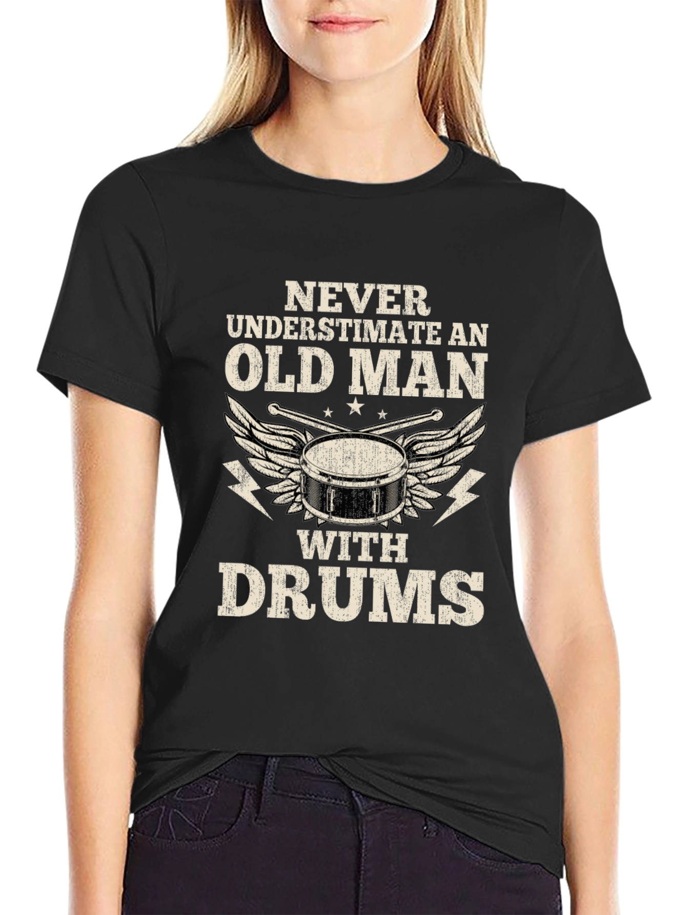 Old Man With Drums T-Shirt