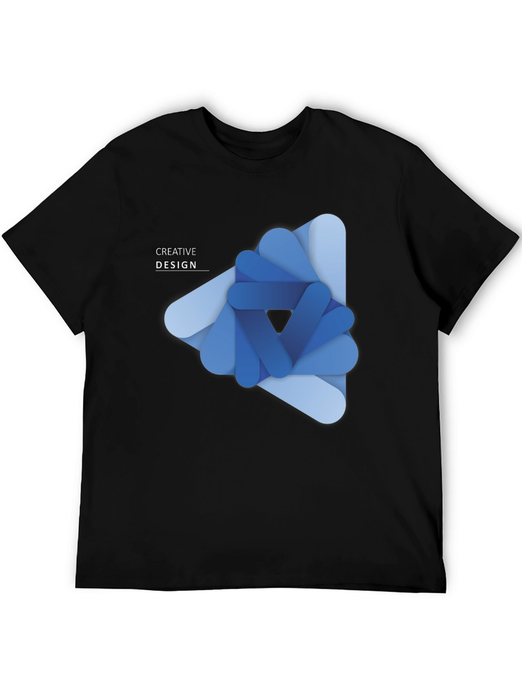 Creative Design Black T-Shirt