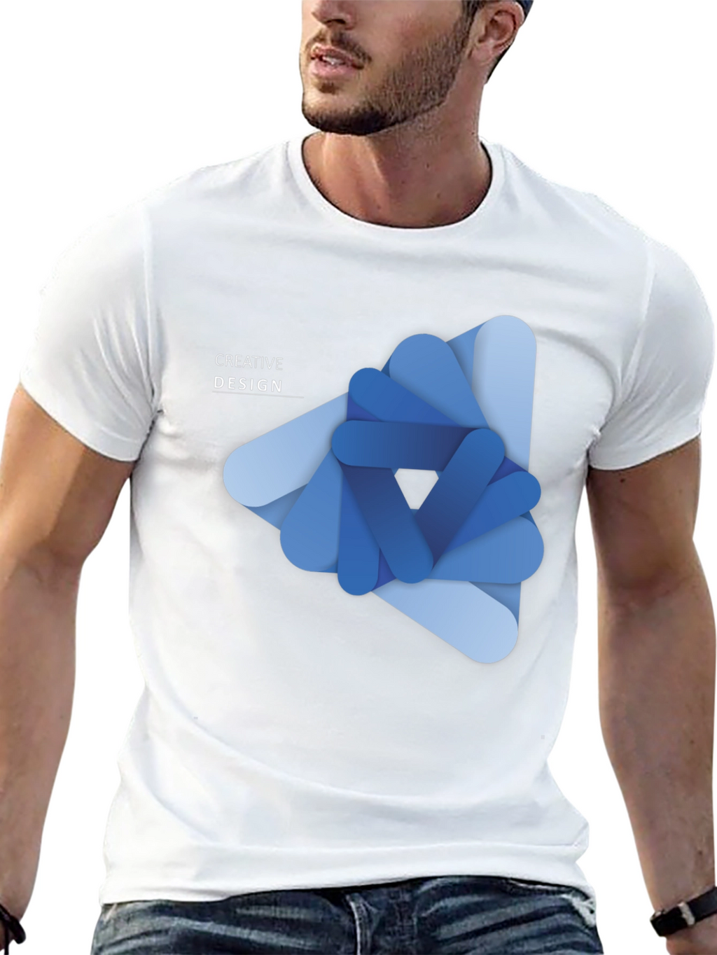 Creative Design Black T-Shirt