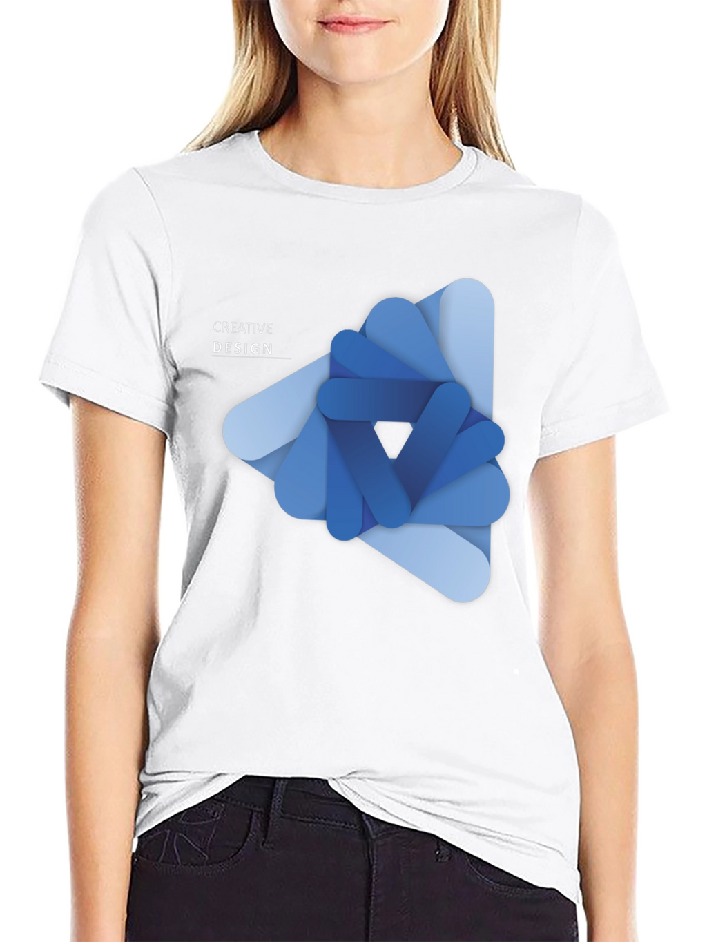 Creative Design Black T-Shirt