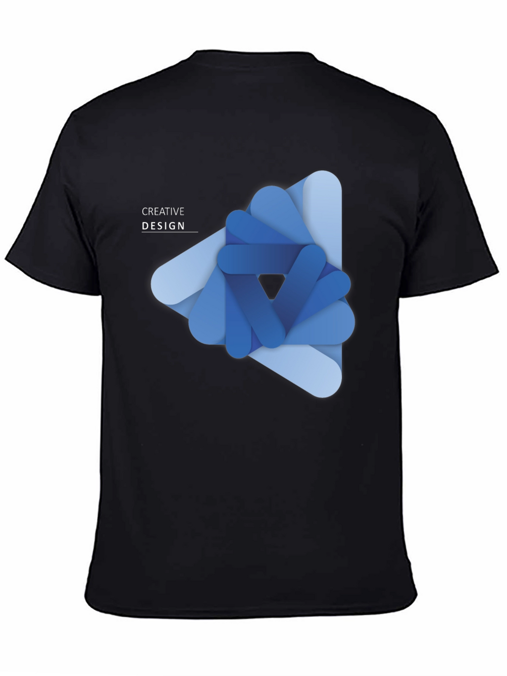 Creative Design Black T-Shirt