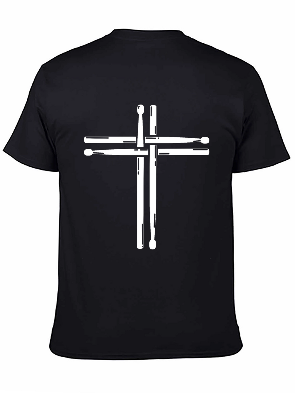 Drumstick Cross Black T-Shirt