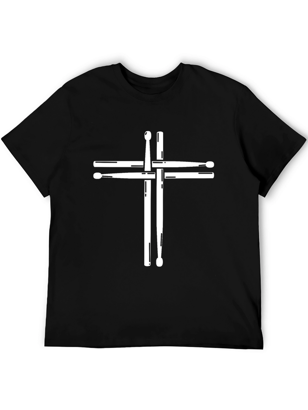 Drumstick Cross Black T-Shirt