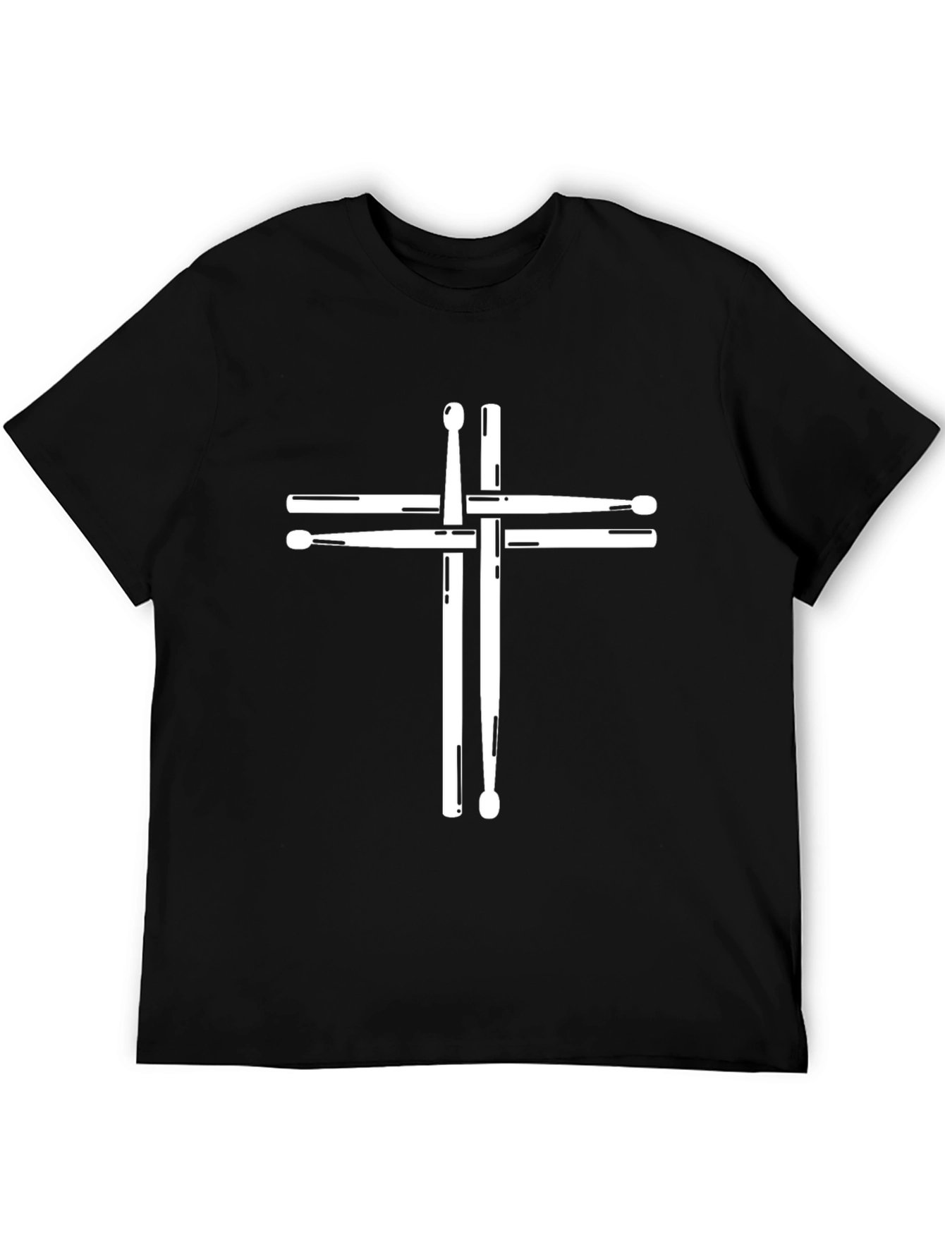Drumstick Cross Black T-Shirt