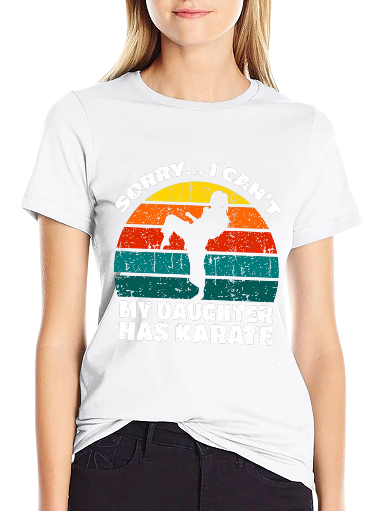 Karate Dad T-Shirt: Sorry I Cant My Daughter Has Karate Tee